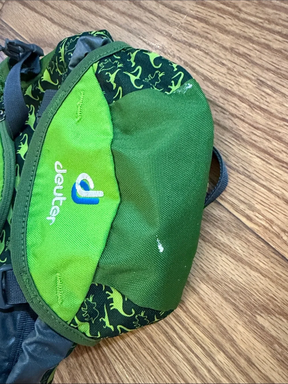 Deuter Kids Green Dinosaur Backpack - Deuter Schmuse Bär